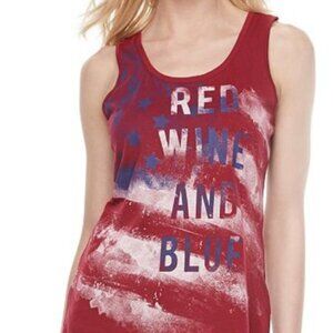 Women's Rock & Republic® "Red, Wine & Blue" Graphic Tank || XS